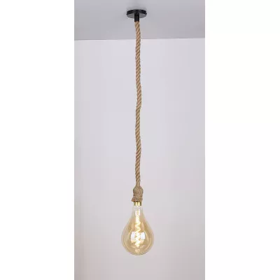Povrazový záves DORANA - 1xE27, 60W, hnedý