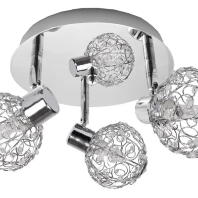 Stropné okrúhle moderné osvetlenie COLLAR - 3xG9, 40W, chrómované
