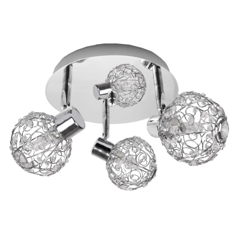 Stropné okrúhle moderné osvetlenie COLLAR - 3xG9, 40W, chrómované