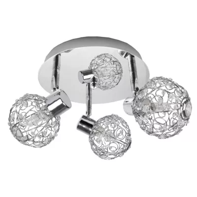 Stropné okrúhle moderné osvetlenie COLLAR - 3xG9, 40W, chrómované