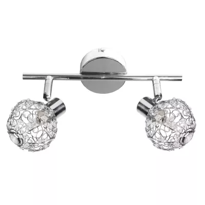 Nástenné / stropné moderné osvetlenie COLLAR - 2xG9, 40W, chrómované