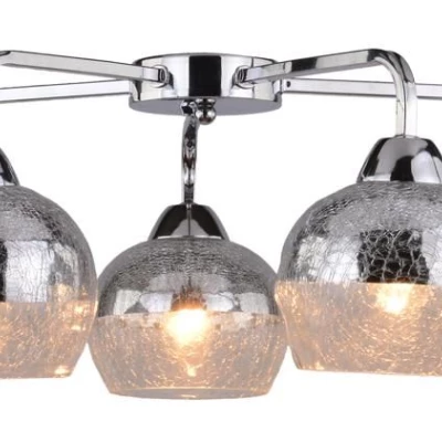 Dizajnové stropné osvetlenie CROMINA - 5xE27, 60W, chrómované
