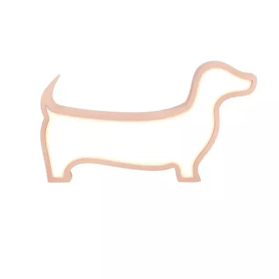 Nástenné svietidlo do detskej izby DOG - 12W, 3000K (teplá biela), ružové