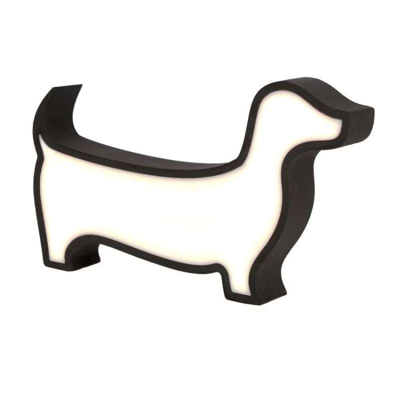 Nástenné svietidlo do detskej izby DOG - 12W, 3000K (teplá biela), čierne
