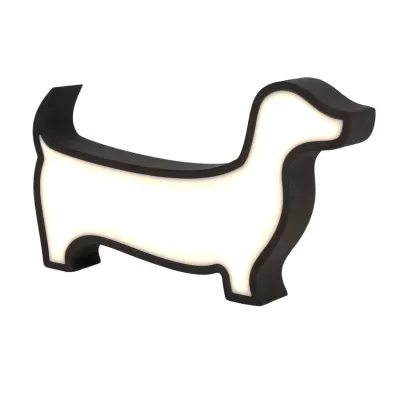 Nástenné svietidlo do detskej izby DOG - 12W, 3000K (teplá biela), čierne