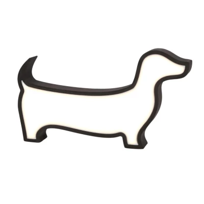 Nástenné svietidlo do detskej izby DOG - 12W, 3000K (teplá biela), čierne
