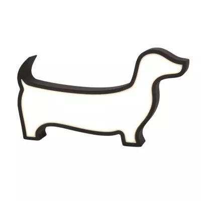Nástenné svietidlo do detskej izby DOG - 12W, 3000K (teplá biela), čierne