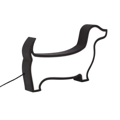 Nástenné svietidlo do detskej izby DOG - 12W, 3000K (teplá biela), čierne