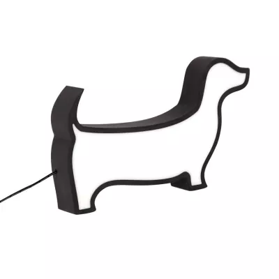 Nástenné svietidlo do detskej izby DOG - 12W, 3000K (teplá biela), čierne