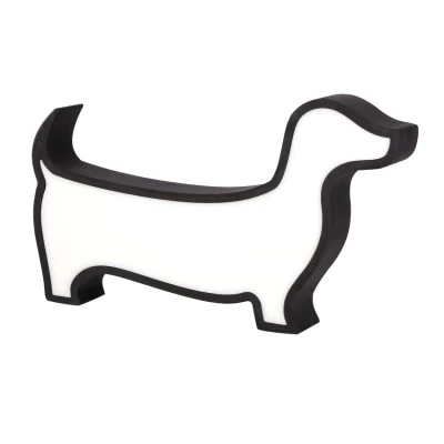 Nástenné svietidlo do detskej izby DOG - 12W, 3000K (teplá biela), čierne