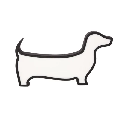 Nástenné svietidlo do detskej izby DOG - 12W, 3000K (teplá biela), čierne