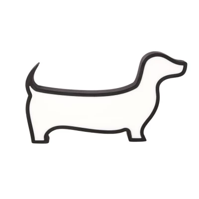 Nástenné svietidlo do detskej izby DOG - 12W, 3000K (teplá biela), čierne
