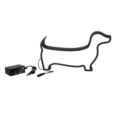 Nástenné svietidlo do detskej izby DOG - 12W, 3000K (teplá biela), čierne
