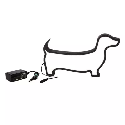 Nástenné svietidlo do detskej izby DOG - 12W, 3000K (teplá biela), čierne