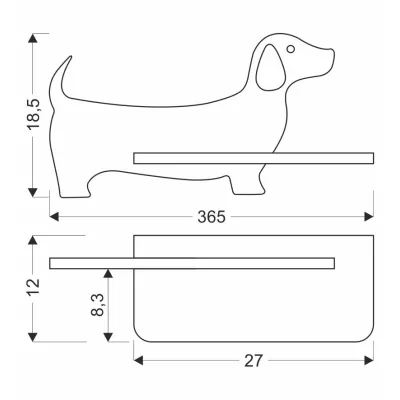 Detská LED nástenná lampička do zásuvky DOG - 5W, 4000K (denná biela), ružová