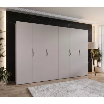 Elegantná šatníková skriňa 300 cm AMARIS 1 - kašmír / kašmírové úchyty