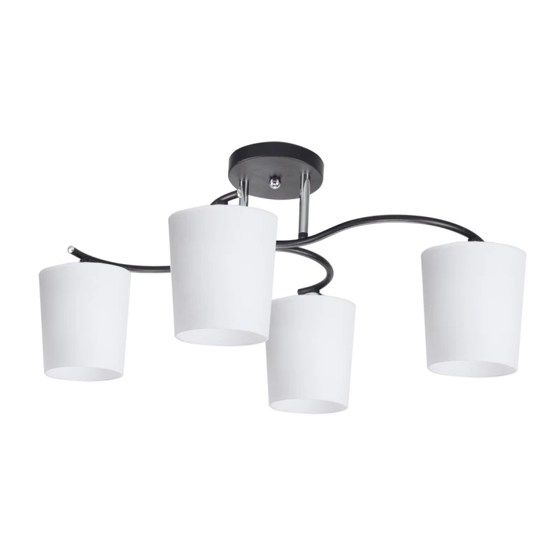 Moderné stropné osvetlenie ESNYR - 4xE27, 40W, chrómované / čierne / biele
