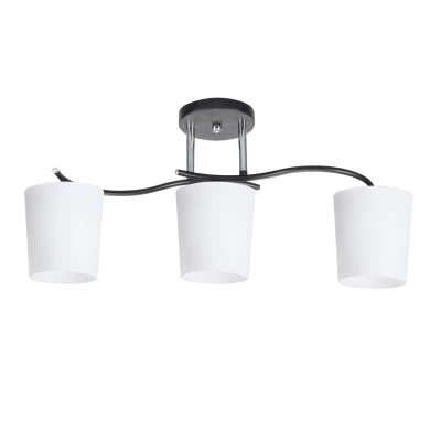 Moderné stropné osvetlenie ESNYR - 3xE27, 40W, chrómované / čierne / biele