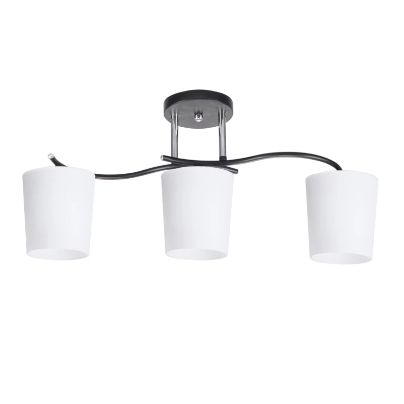 Moderné stropné osvetlenie ESNYR - 3xE27, 40W, chrómované / čierne / biele