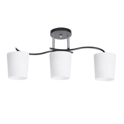 Moderné stropné osvetlenie ESNYR - 3xE27, 40W, chrómované / čierne / biele