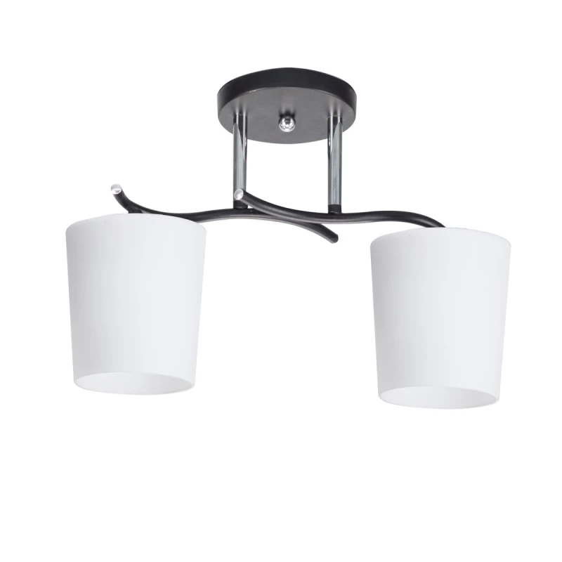 Moderné stropné osvetlenie ESNYR - 2xE27, 40W, chrómované / čierne / biele
