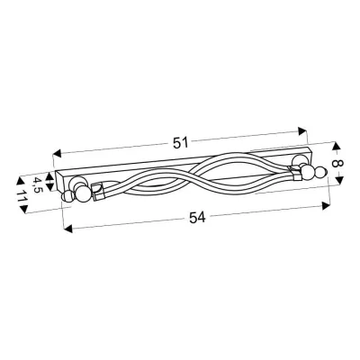 LED nástenné osvetlenie zrkadla ESSE - 12W, 4000K (denná biela), biele