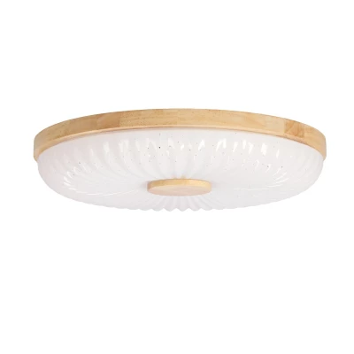 Drevené LED stropné svietidlo TART - 24W, 4000K (denná biela), 38cm, hnedé / biele