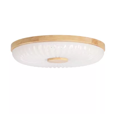 Drevené LED stropné svietidlo TART - 24W, 4000K (denná biela), 38cm, hnedé / biele