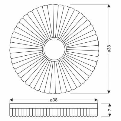 Drevené LED stropné svietidlo TART - 24W, 4000K (denná biela), 38cm, hnedé / biele