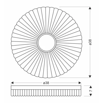 Drevené LED stropné svietidlo TART - 24W, 4000K (denná biela), 38cm, hnedé / biele