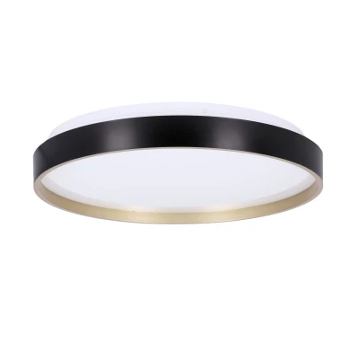 LED stropné osvetlenie FLORIDA - 18W, 4000K (denná biela), 33cm, čierne / zlaté
