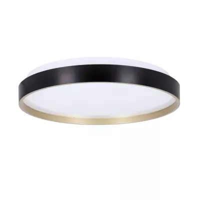 LED stropné osvetlenie FLORIDA - 18W, 4000K (denná biela), 33cm, čierne / zlaté