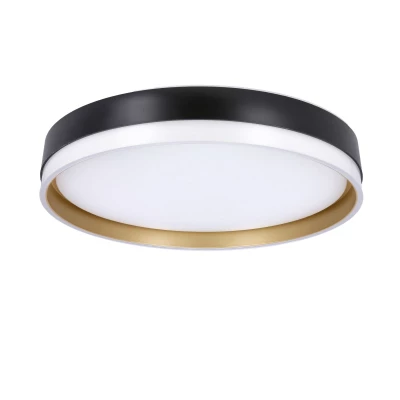 LED stropné osvetlenie FLORIDA - 24W, 4000K (denná biela), 38cm, čierne / biele / zlaté