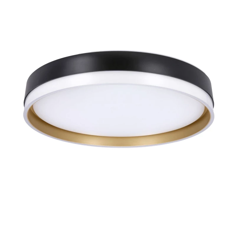 LED stropné osvetlenie FLORIDA - 24W, 4000K (denná biela), 38cm, čierne / biele / zlaté
