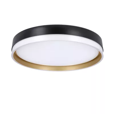 LED stropné osvetlenie FLORIDA - 24W, 4000K (denná biela), 38cm, čierne / biele / zlaté