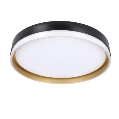 LED stropné osvetlenie FLORIDA - 24W, 4000K (denná biela), 38cm, čierne / biele / zlaté