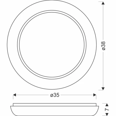LED stropné osvetlenie GILLY - 24W, 4000K (denná biela), 38cm, okrúhle, biele