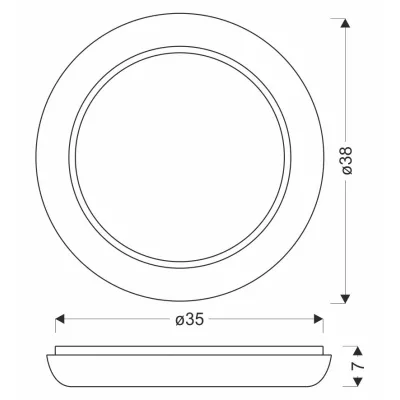 LED stropné osvetlenie GILLY - 24W, 4000K (denná biela), 38cm, okrúhle, biele