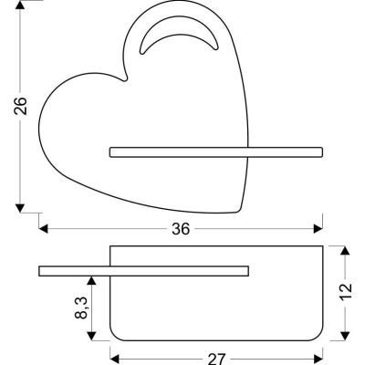 Detská LED nástenná lampa do zásuvky HEART - 5W, 4000K (denná biela), modrá