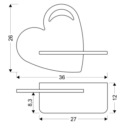 Detská LED nástenná lampa do zásuvky HEART - 5W, 4000K (denná biela), modrá