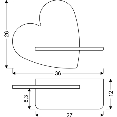 Detská LED nástenná lampa do zásuvky HEART - 5W, 4000K (denná biela), ružová