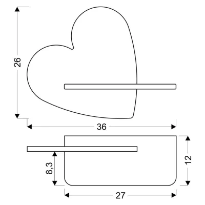 Detská LED nástenná lampa do zásuvky HEART - 5W, 4000K (denná biela), ružová
