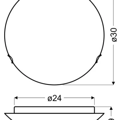 Stropné prisadené osvetlenie IZIS - 1xE27, 60W, červené / žlté