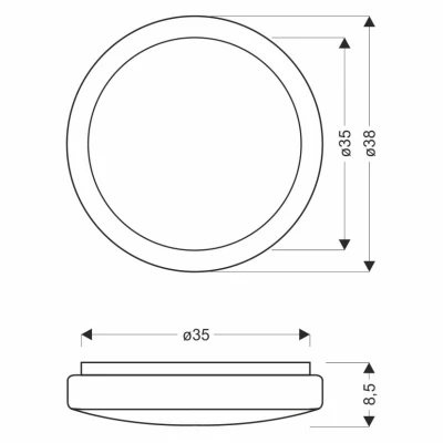 Stropné LED svetlo s efektom nočnej oblohy JASPER - 24W, 4000K (denná biela), 38cm, okrúhle, biele
