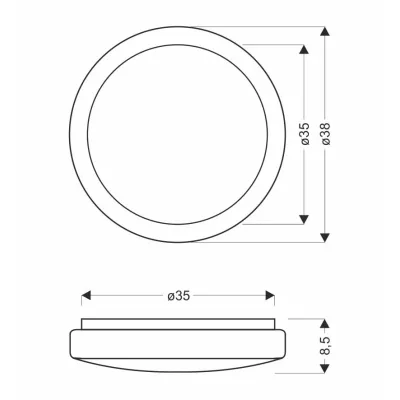 Stropné LED svetlo s efektom nočnej oblohy JASPER - 24W, 4000K (denná biela), 38cm, okrúhle, biele