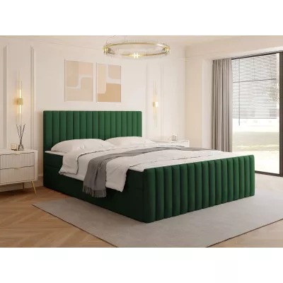 Kontinentálna manželská posteľ 180x200 VASHON 2 - zelená + topper ZADARMO