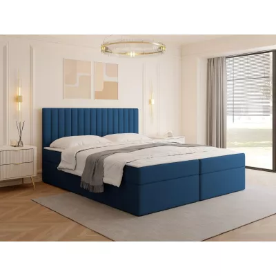 Boxspringová manželská posteľ 160x200 VASHON 1 - modrá + topper ZDARM