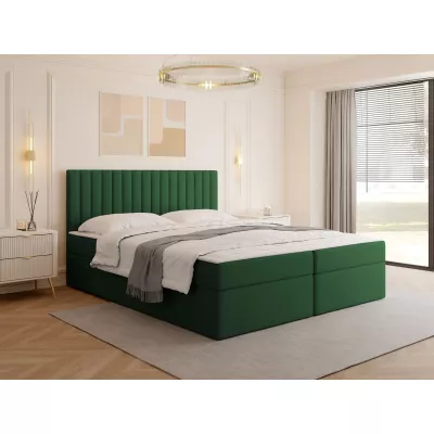 Boxspringová manželská posteľ 180x200 VASHON 1 - zelená + topper ZADARMO