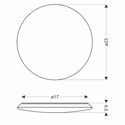 Prisadené stropné LED svietidlo JUNO - 12W, 4000K (denná biela), 23cm, okrúhle, biele