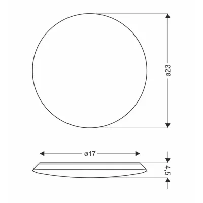 Prisadené stropné LED svietidlo JUNO - 12W, 4000K (denná biela), 23cm, okrúhle, biele